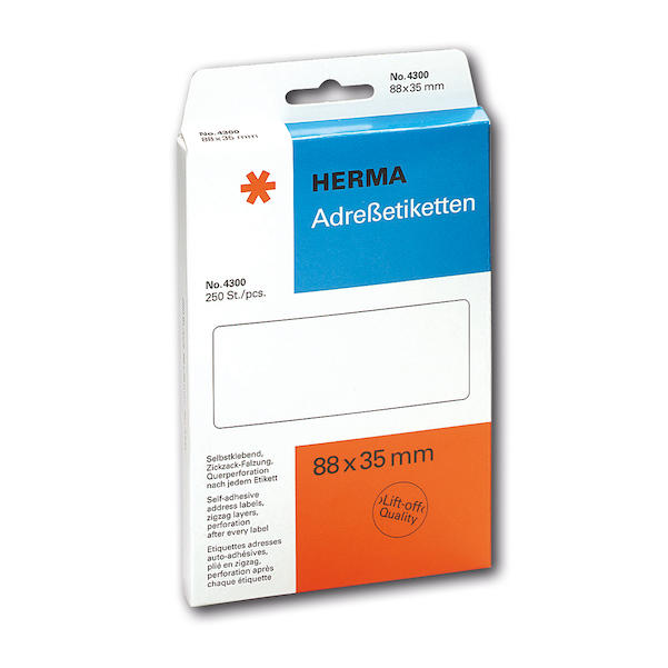 Adressetiketten 4300