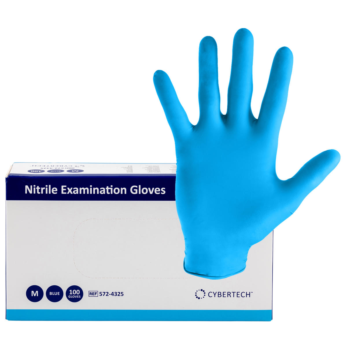 100 Blaue Nitrilhandschuhe, Puderfrei, Größe L (Groß), Einweg, Wasserdicht – Restposten
