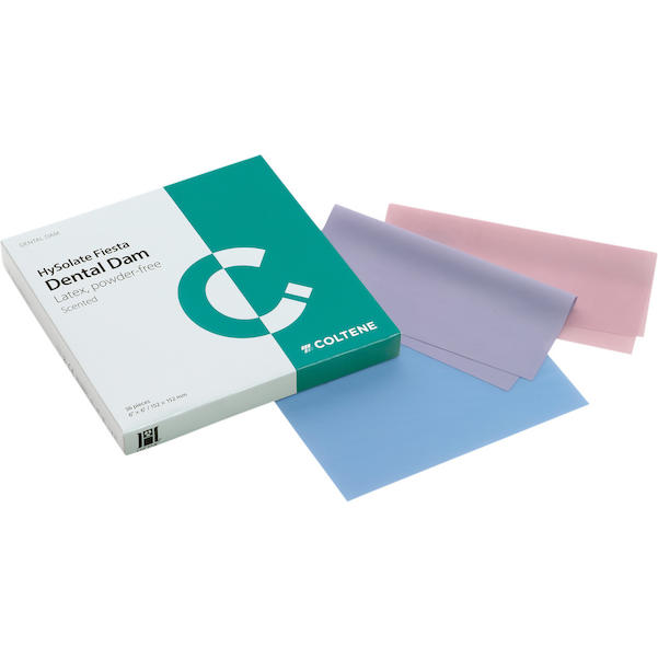 HySolate Fiesta Latex Dental Dam, sortiert, Format 152 x 152 mm