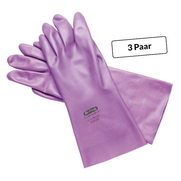 Lila Handschuhe