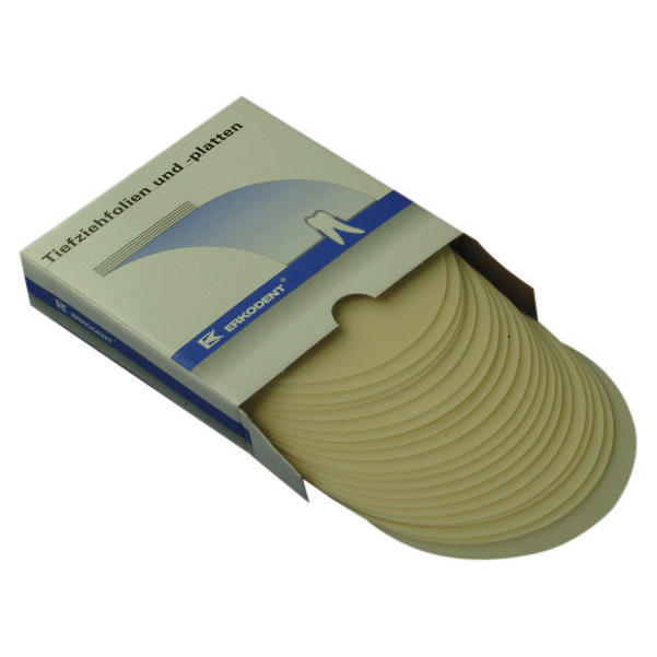 Erkodur-A1 zahnfarben, mit Isolierfolie, Ø 120 mm (rund)