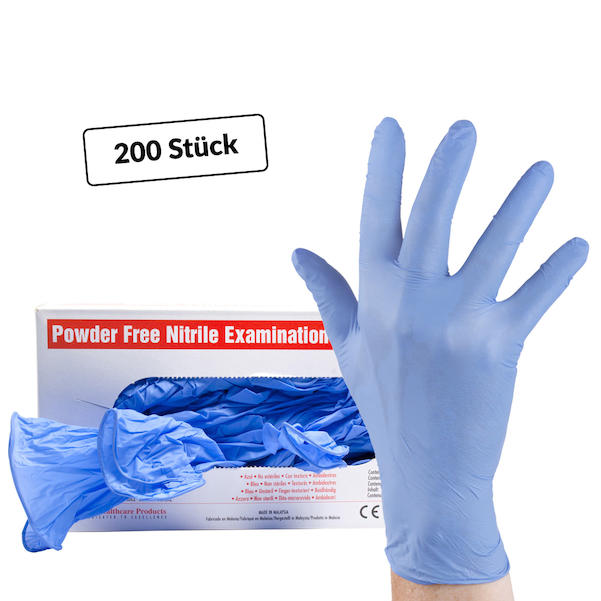 DE-Nitril-Handschuhe blau