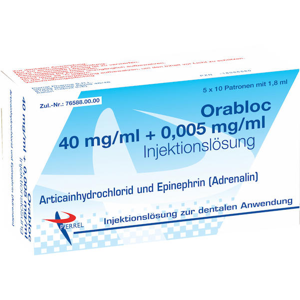 Orabloc 40 mg/ml + 0,005 mg/ml
