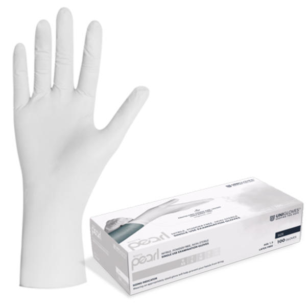 100 Stück: Unigloves White Pearl Nitril